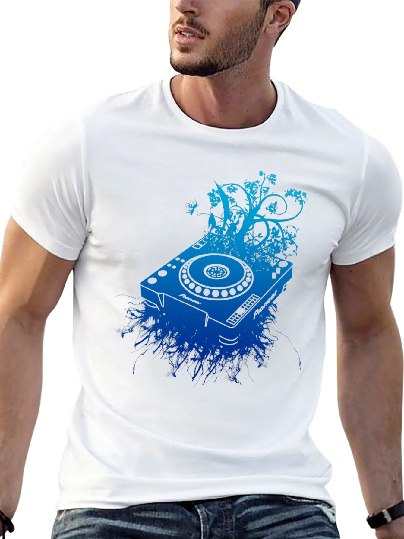 DJ Turntable Graphic Tee - Black