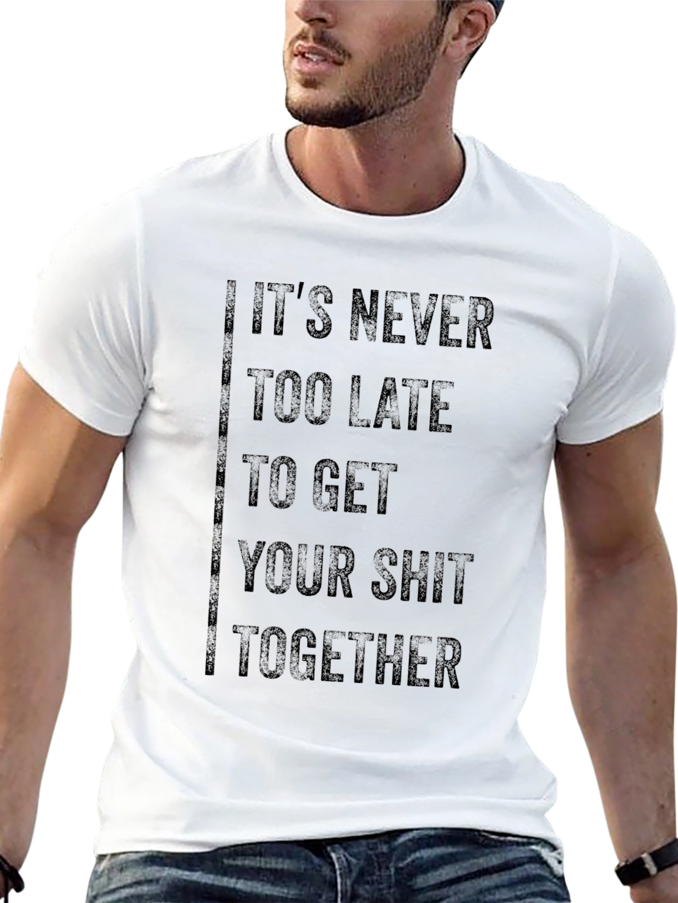 Humorous Get Your Sh*t Together Black Graphic Tee