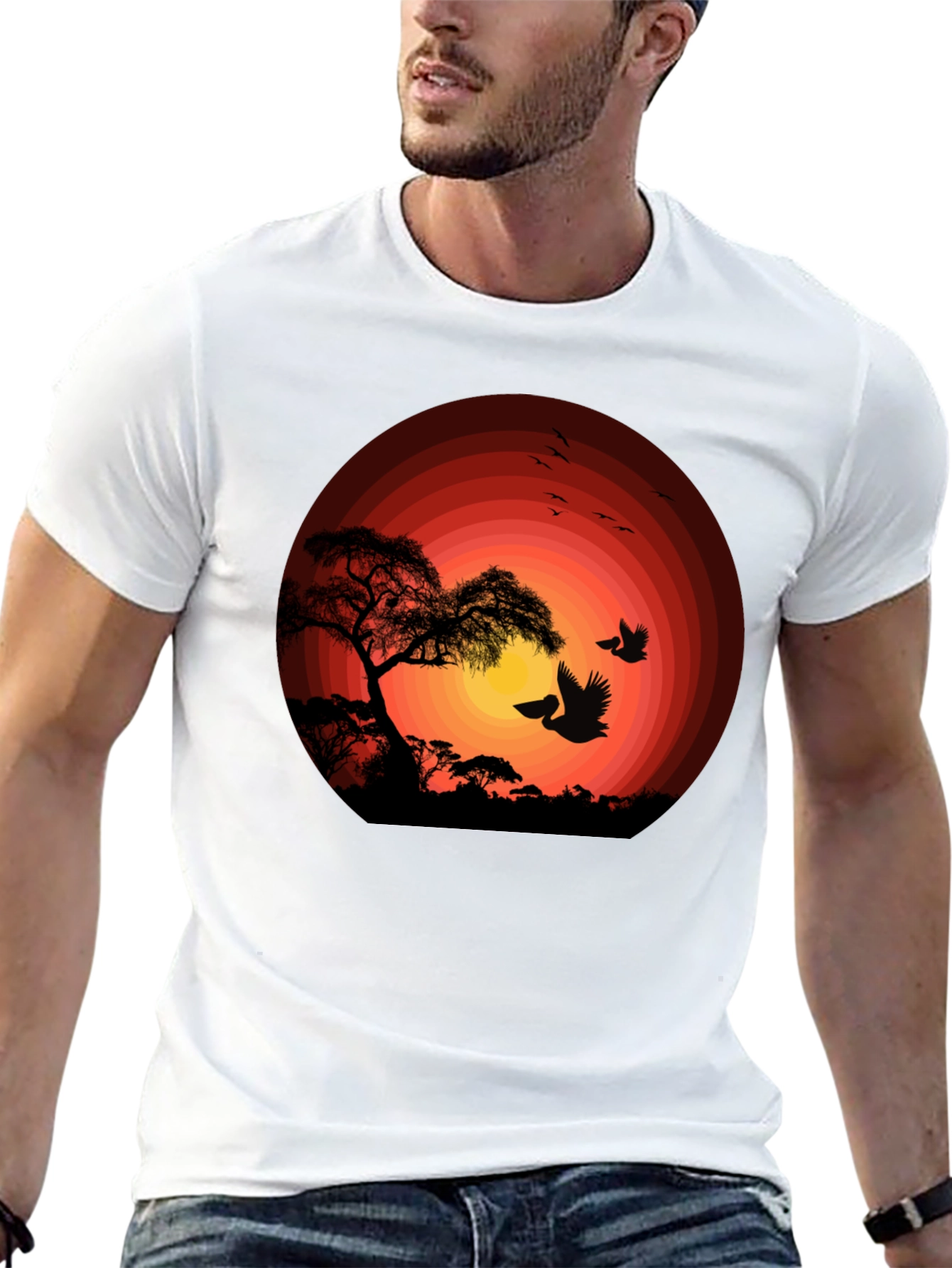 Sunset Silhouette Graphic Tee