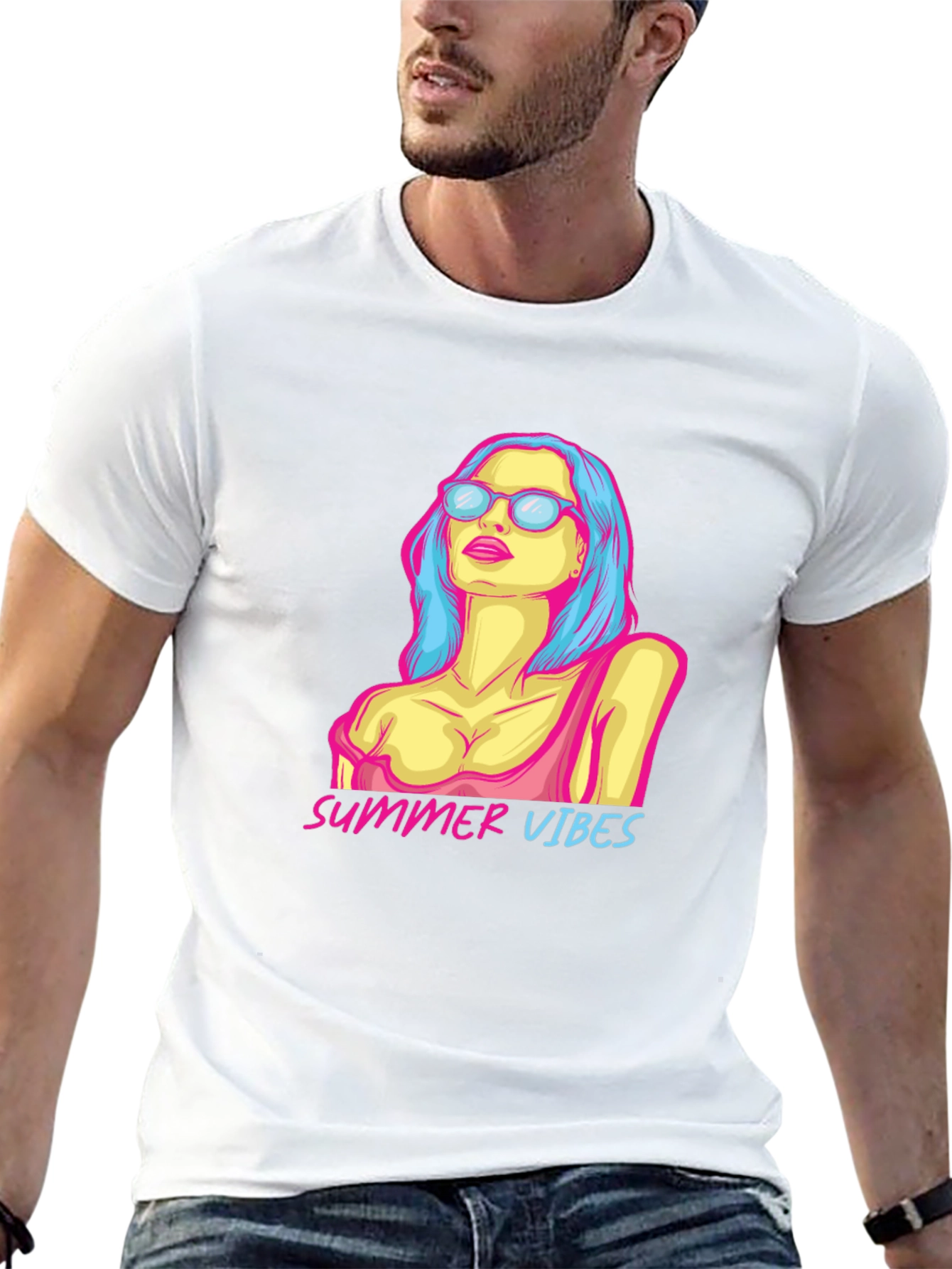 Summer Vibes Graphic Tee - Black T-Shirt