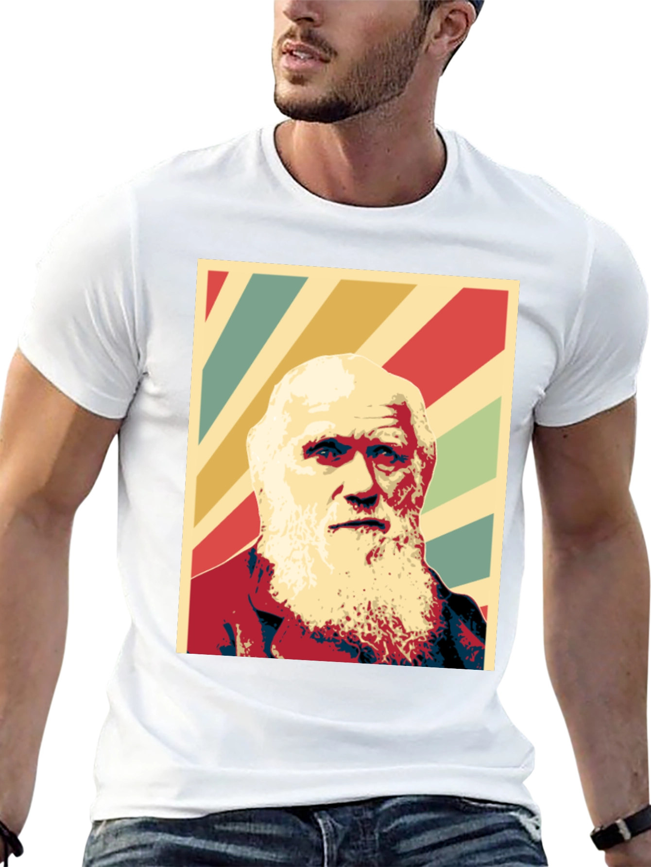 Darwin Graphic Print T-Shirt - Black