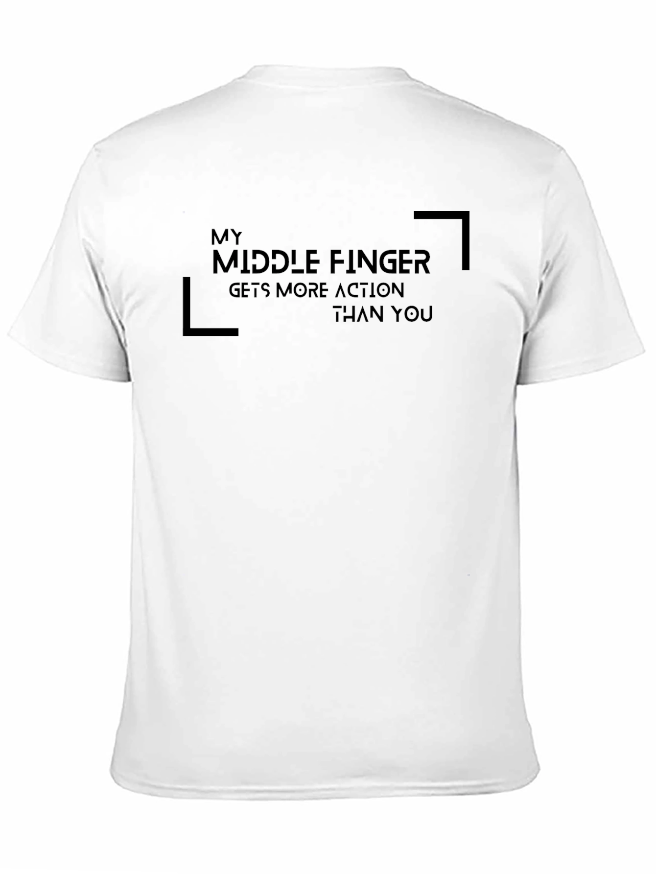 Funny Middle Finger Graphic T-Shirt - Black
