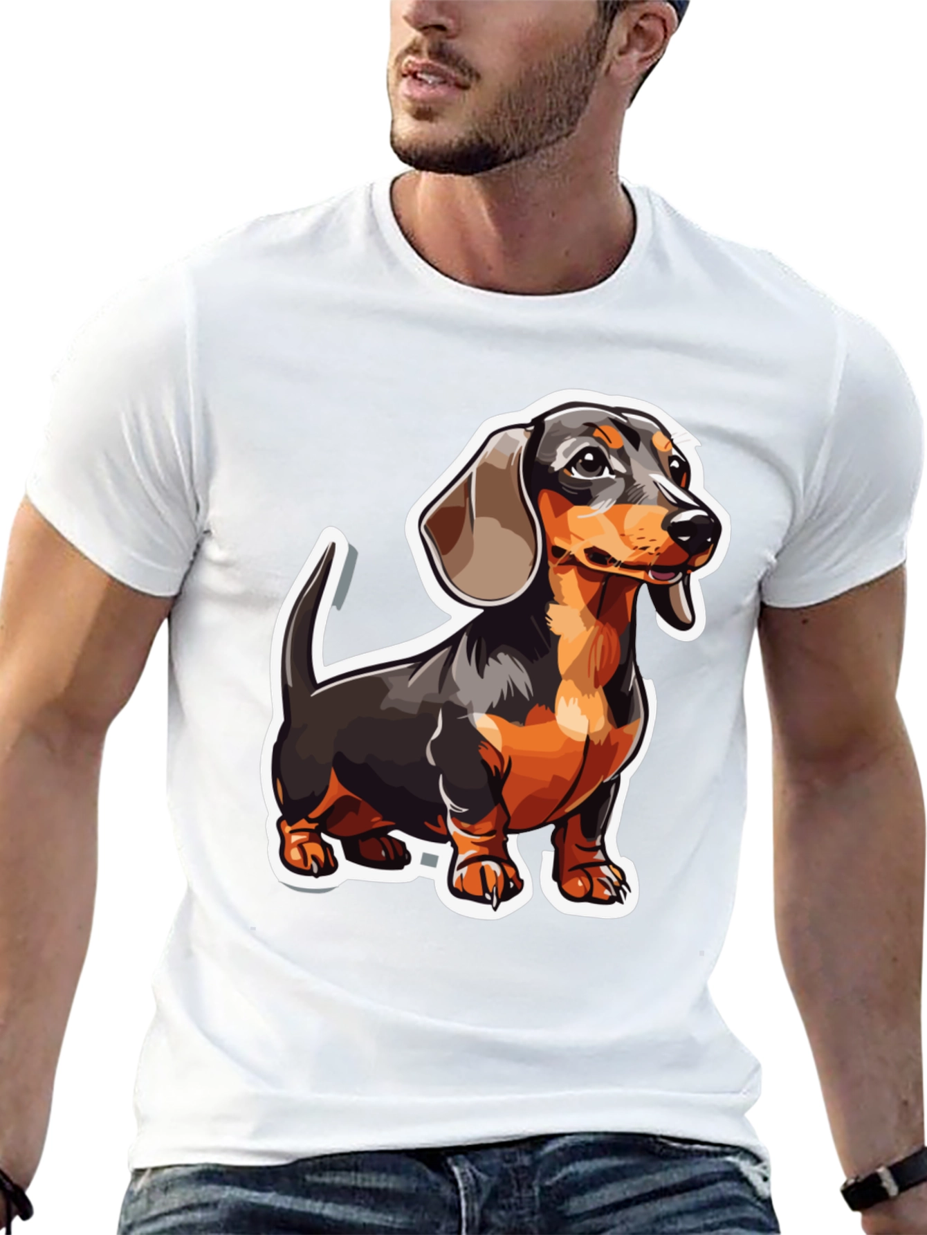 Dachshund Dog Graphic T-Shirt - Cute Wiener Dog Tee