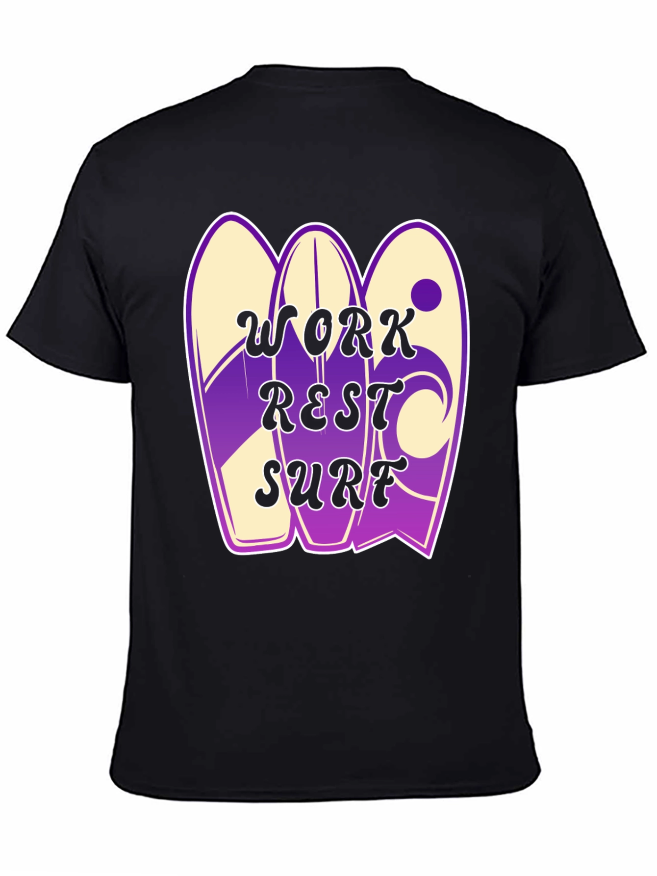 Work Rest Surf Graphic Tee - Black