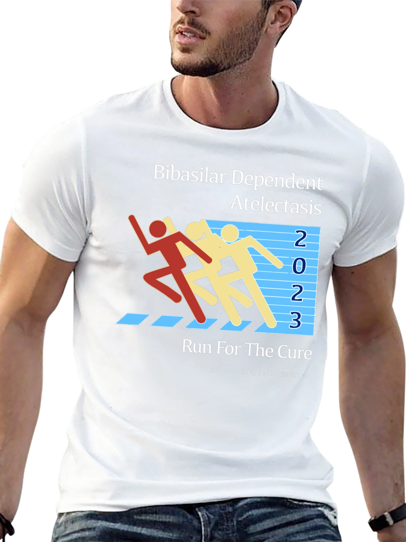 Atelectasis Run for the Cure Black T-Shirt
