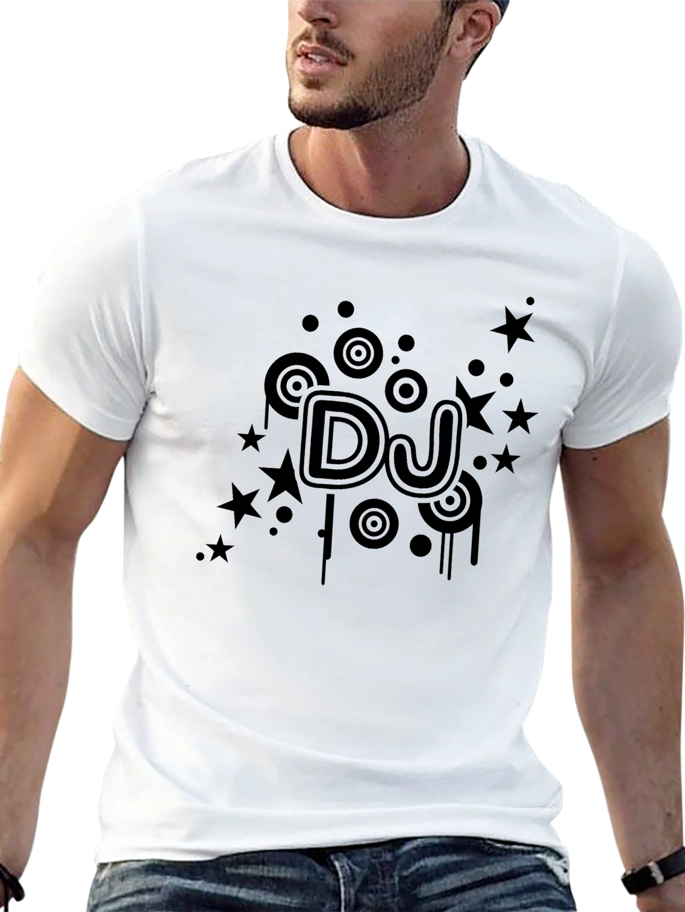 DJ Starburst Graphic Black T-Shirt
