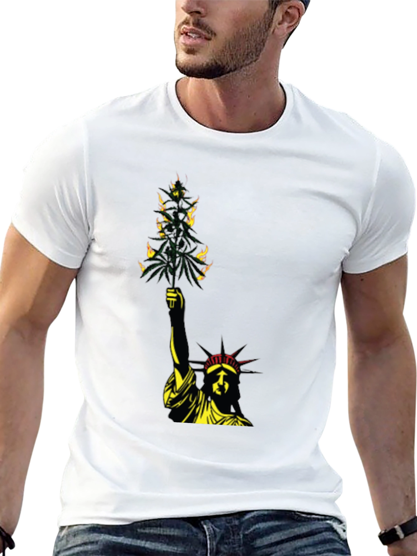 Liberty Blaze T-Shirt - Marijuana Design