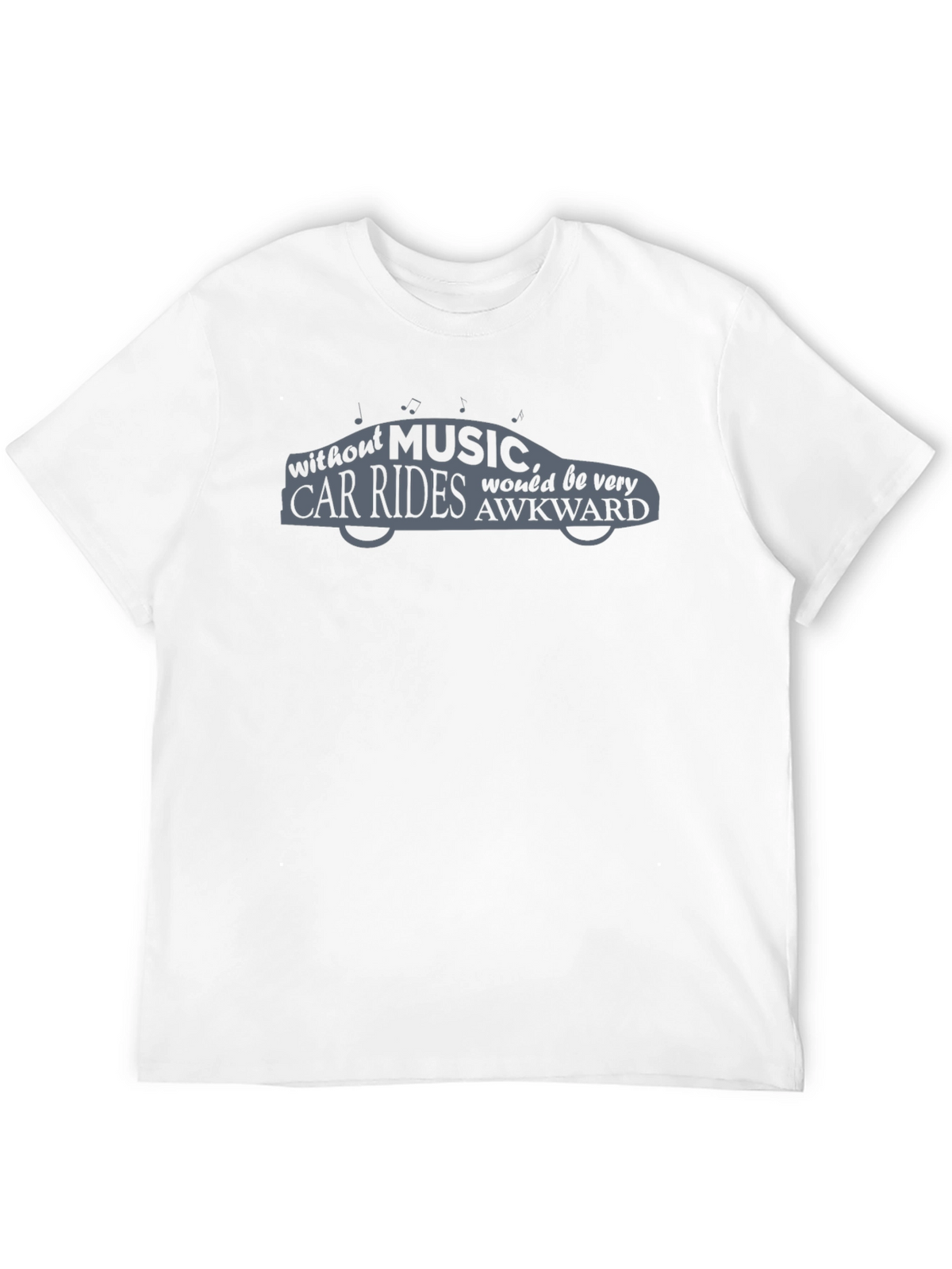 Music Car Rides Graphic Tee - Black Cotton T-Shirt