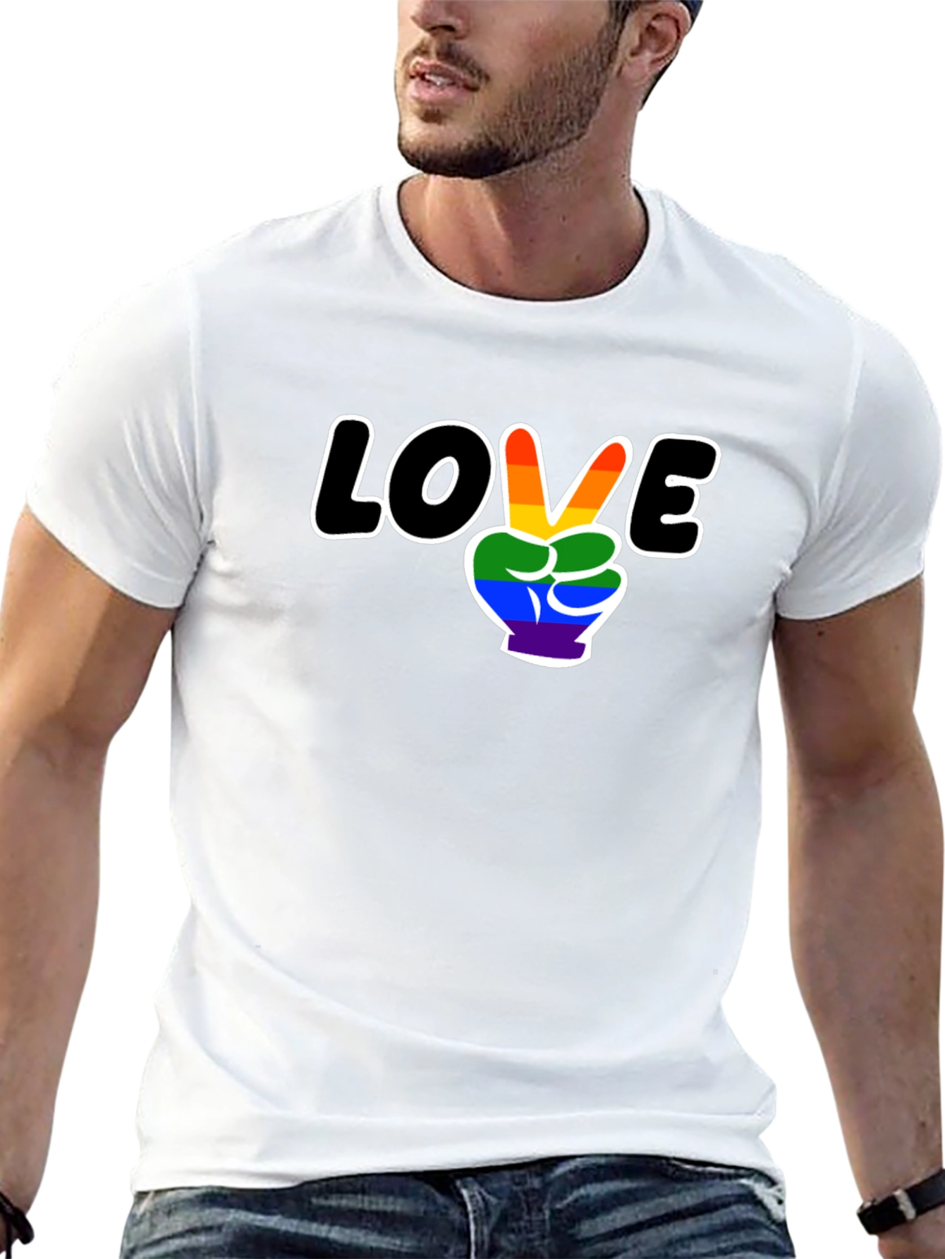 Love Peace LGBTQ Pride Graphic T-Shirt