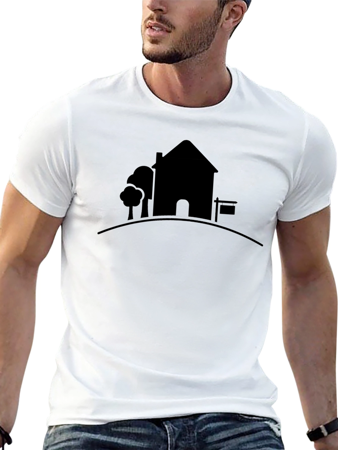 Modern Black House Graphic Tee - Unisex