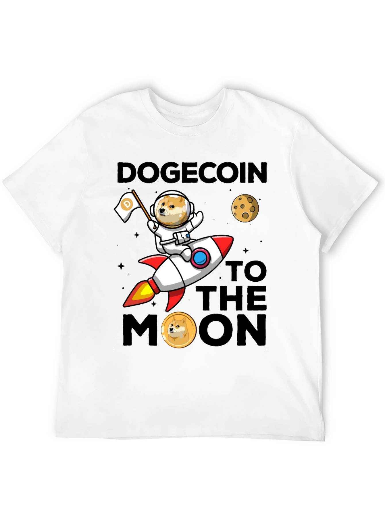 Dogecoin to the Moon Graphic T-Shirt