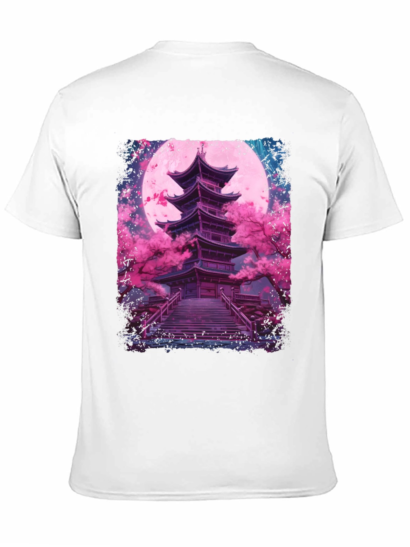 Japanese Pagoda T-Shirt - Blossom Moon Design