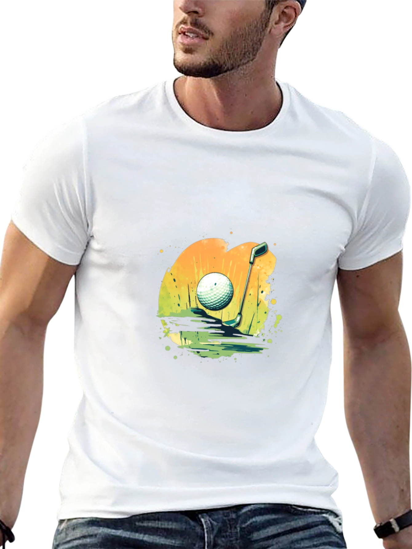 Golf Ball Graphic Tee - Sporty Black T-Shirt
