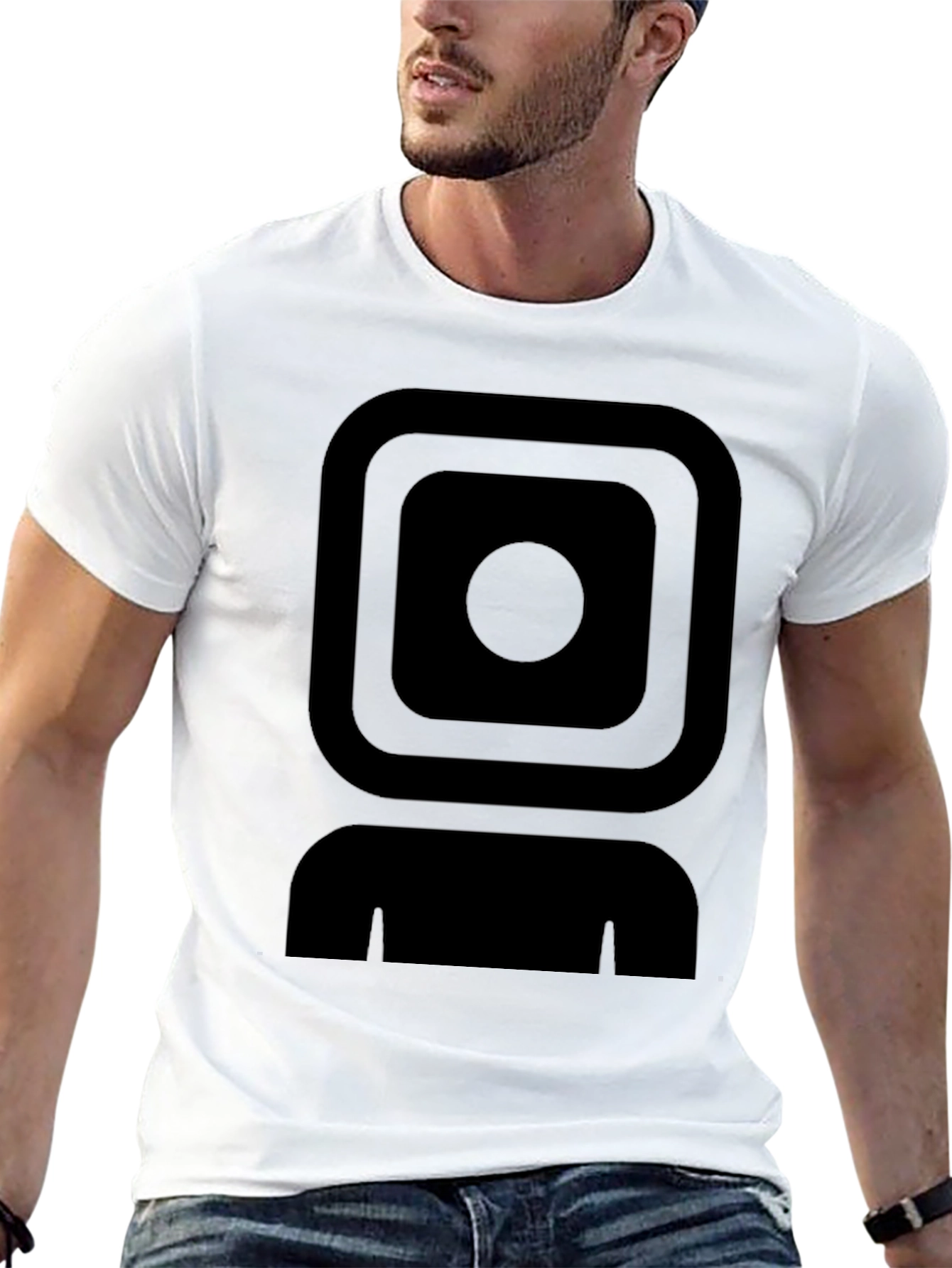 Geometric Graphic Black T-Shirt