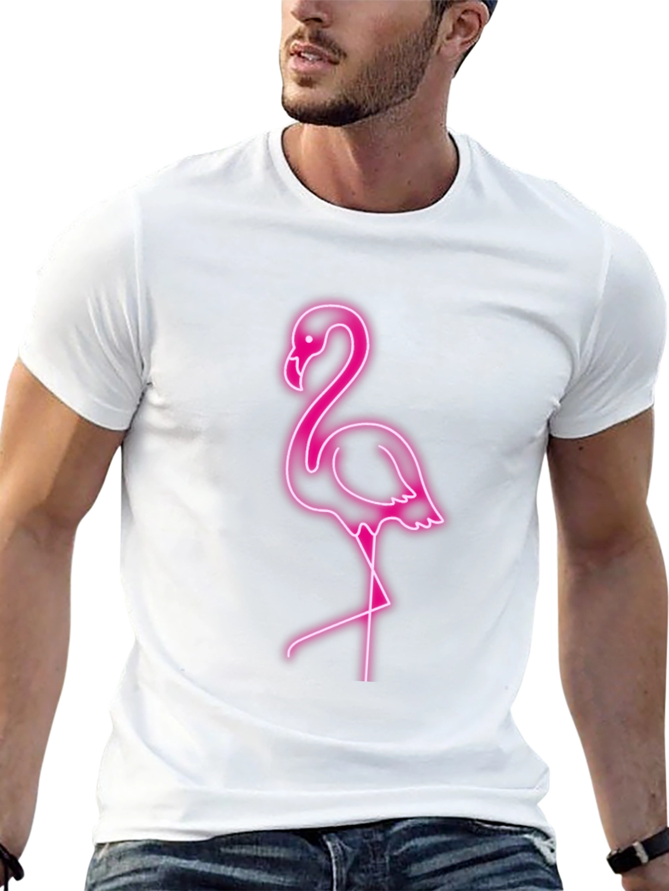 Neon Flamingo Graphic T-Shirt
