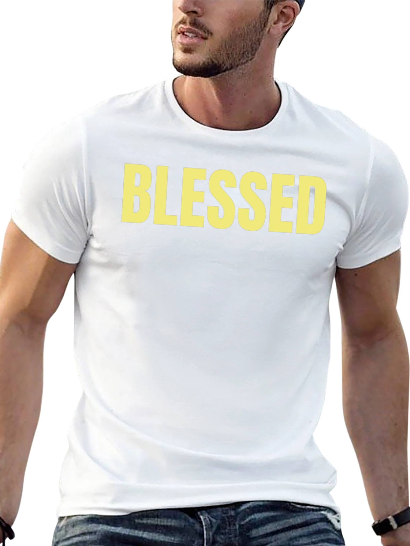 Blessed Graphic Tee - Black Cotton Comfort