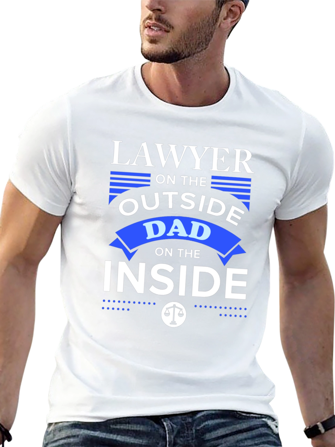 Lawyer Dad T-Shirt: Outside Lawyer Inside Dad