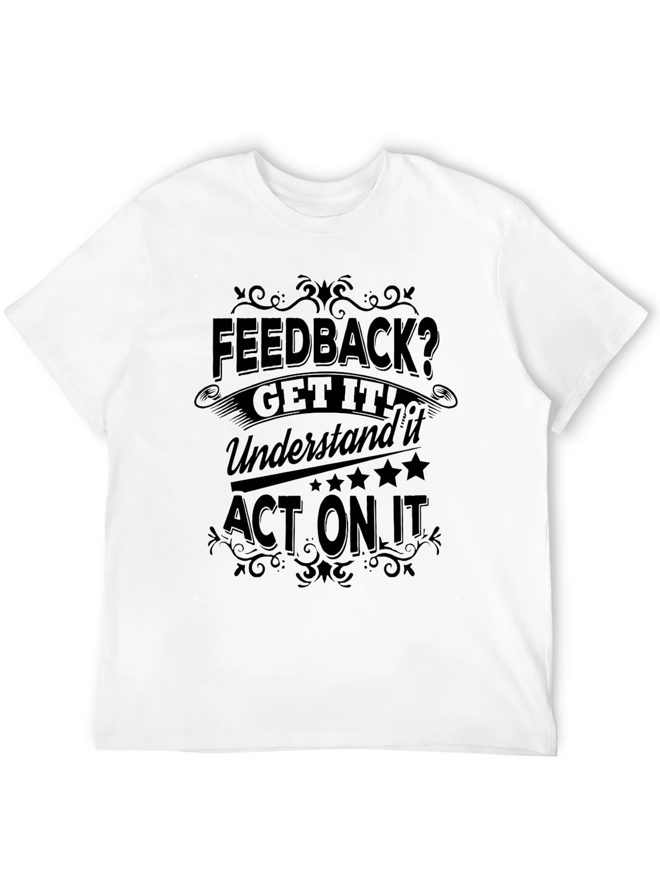 Feedback Graphic Print Black T-Shirt