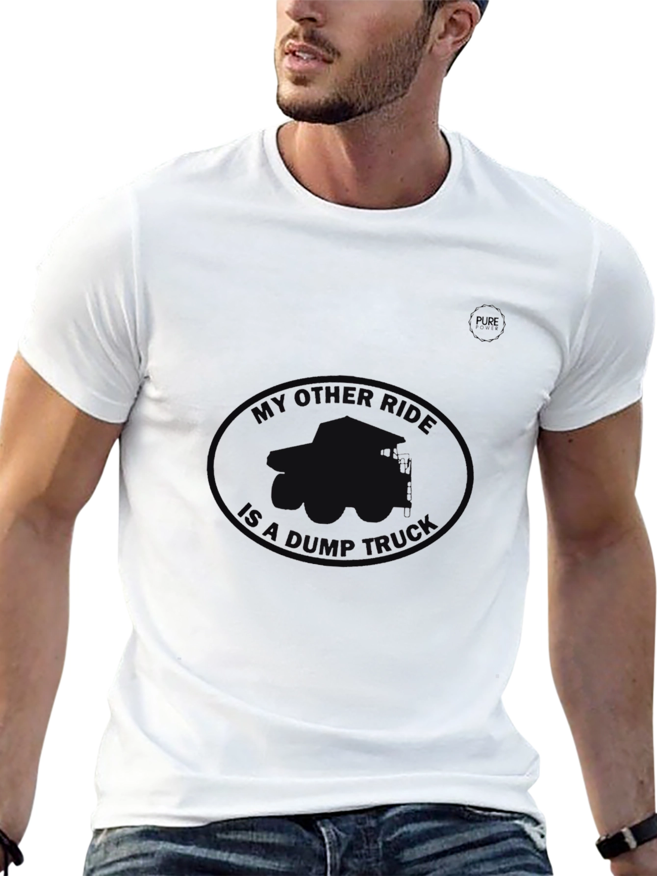My Other Ride Is A Dump Truck Black Tee
