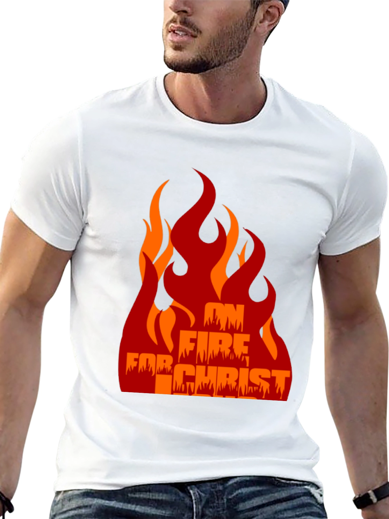 On Fire For Christ Graphic Tee
