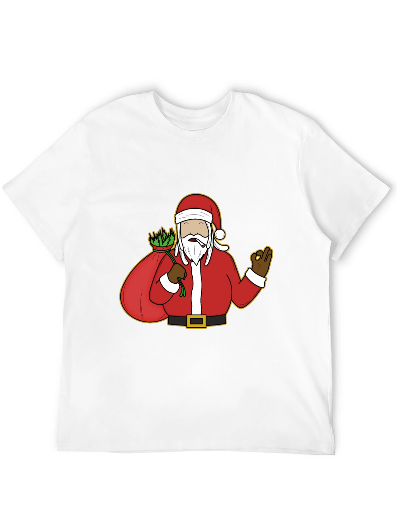 Santa Smoking Weed T-Shirt - Black