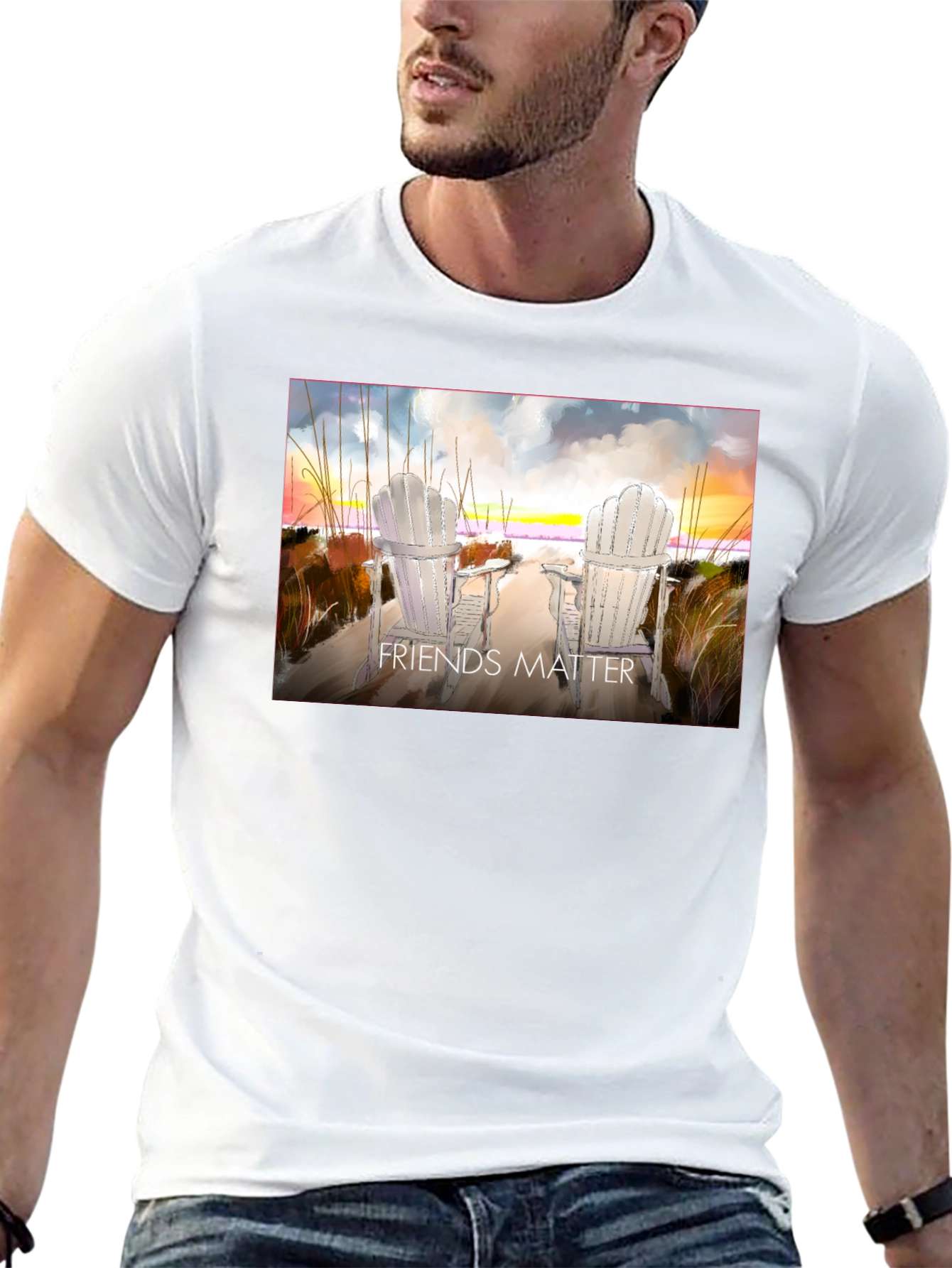 Friends Matter Beach Chair T-Shirt
