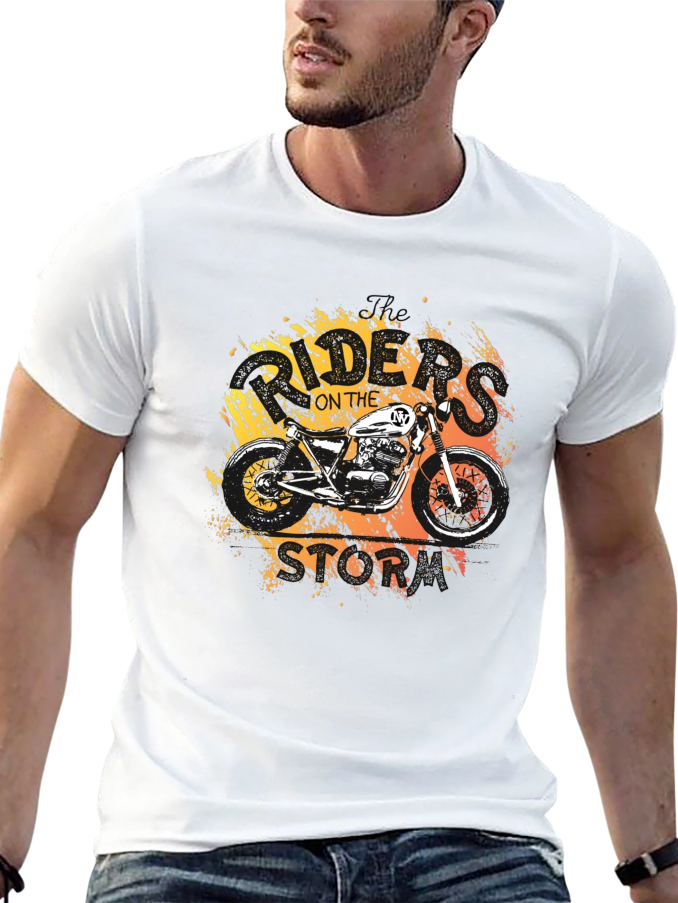 Riders On The Storm Motorcycle Graphic T-Shirt