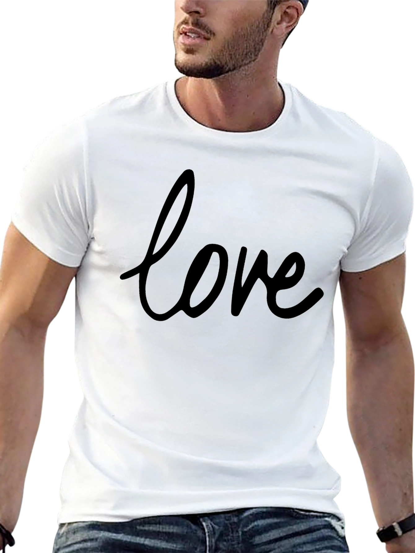 Love Script Graphic Black T-Shirt