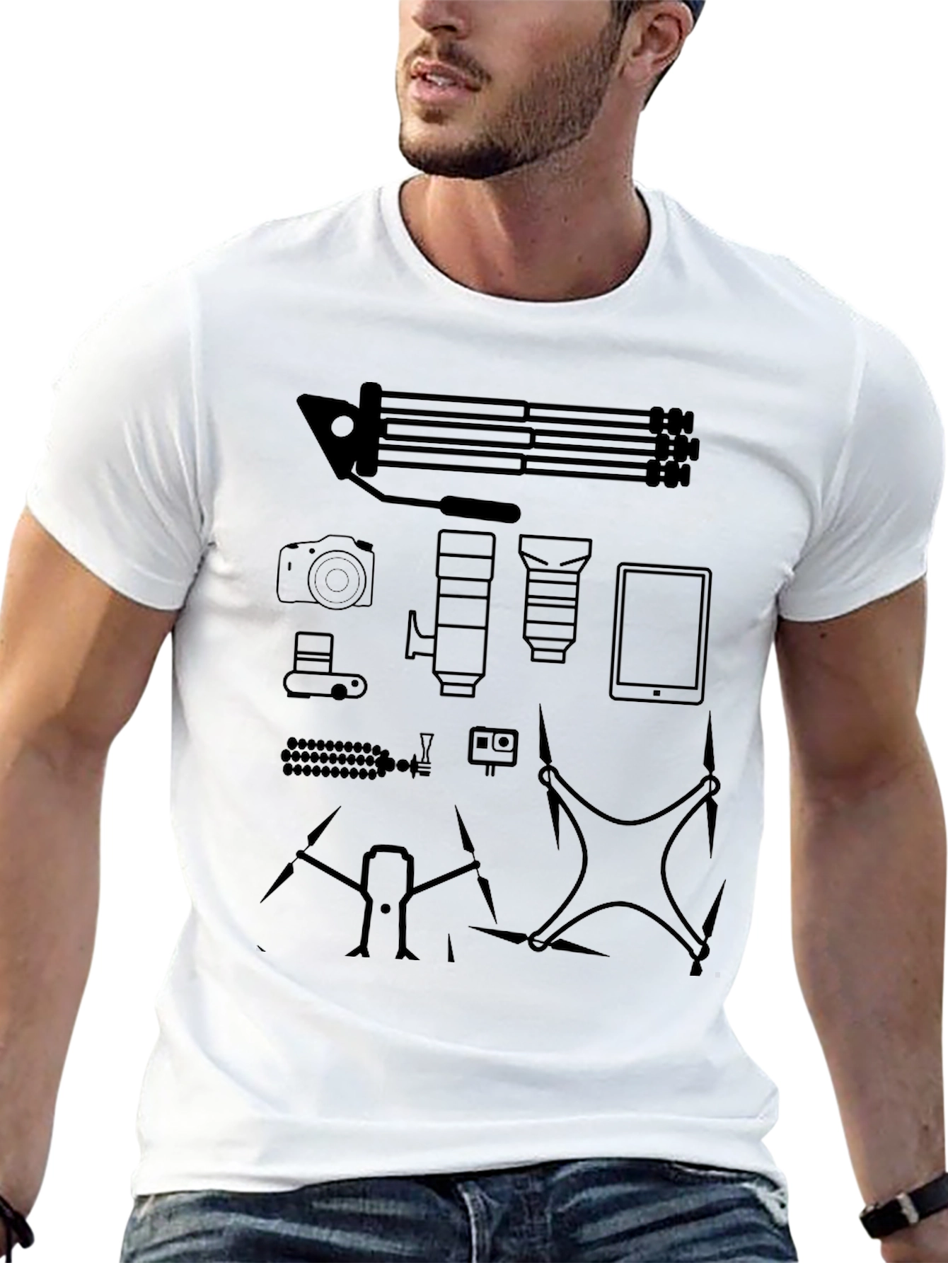 Photography Gear Black T-Shirt