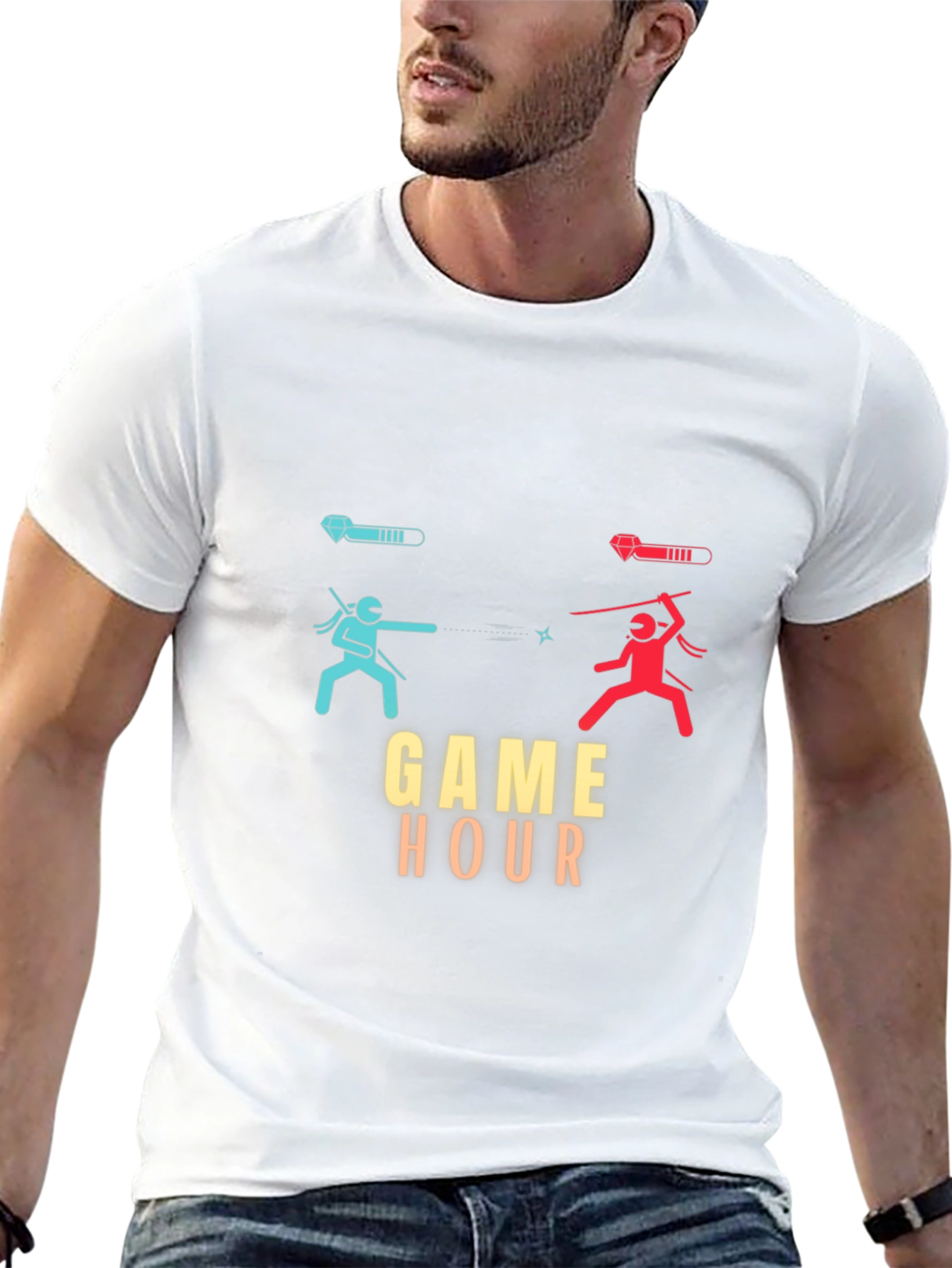 Game Hour Black T-Shirt - Gamer Ninja Showdown