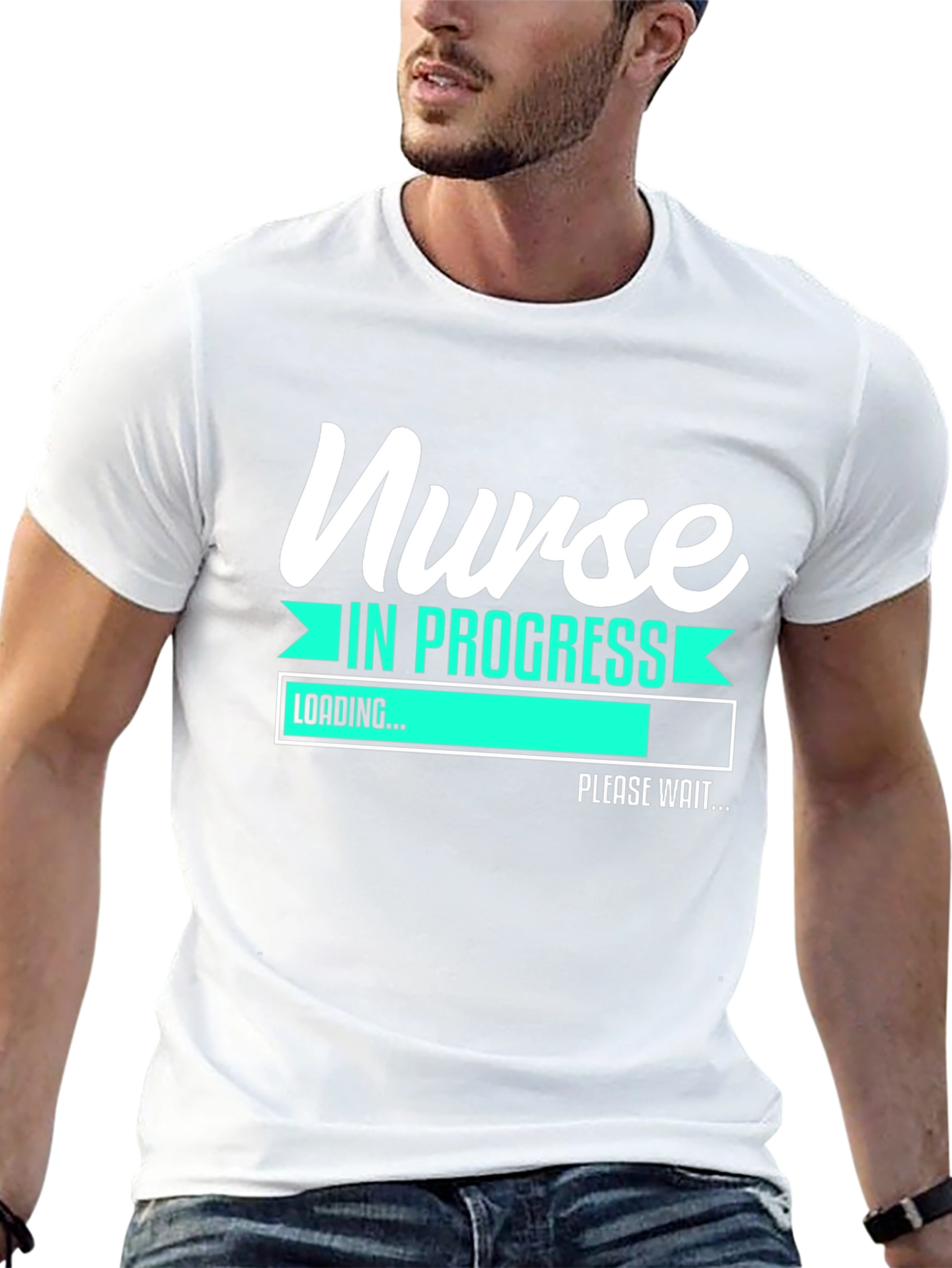 Nurse in Progress T-Shirt - Funny Loading Bar Design