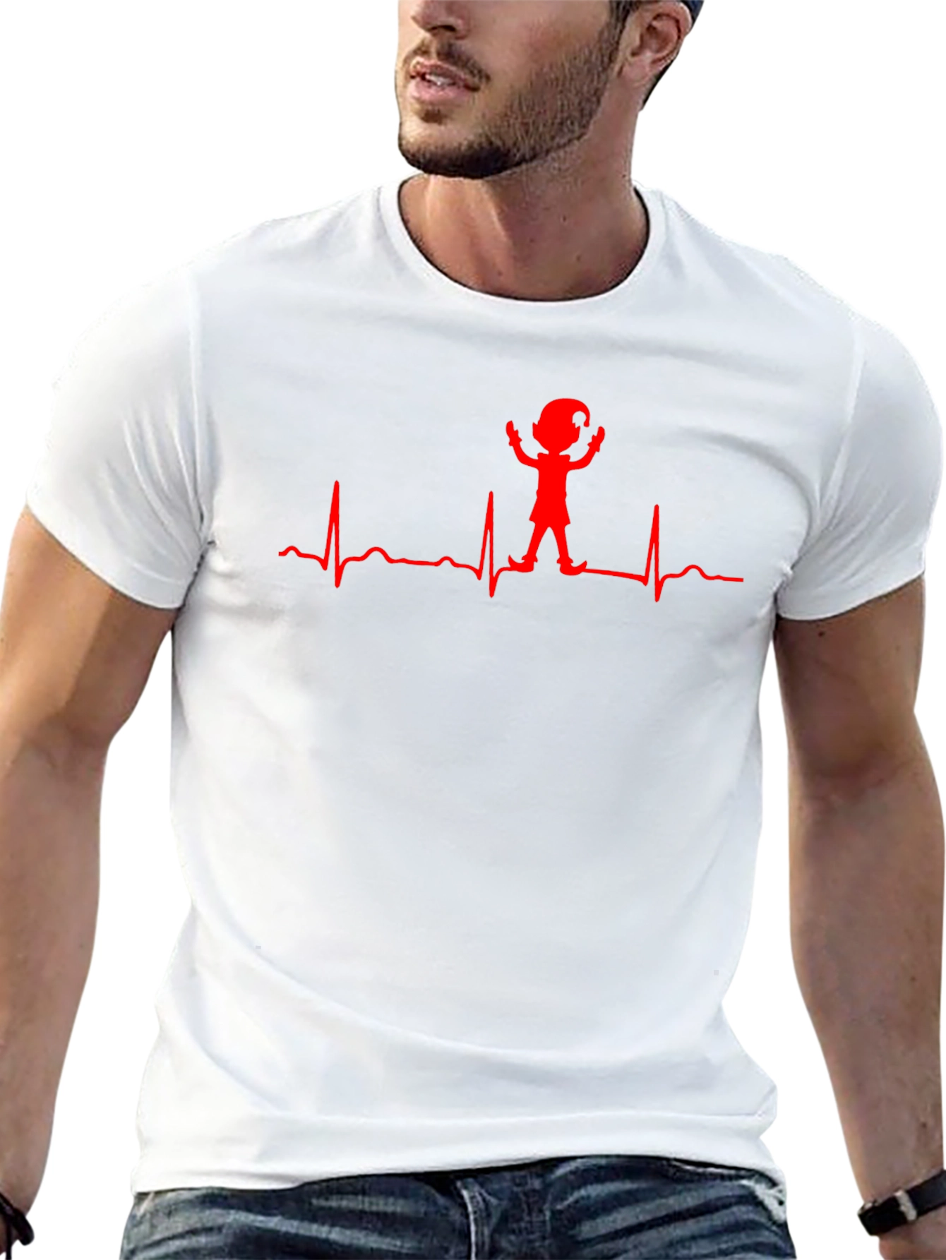 Elf Heartbeat T-Shirt - Black