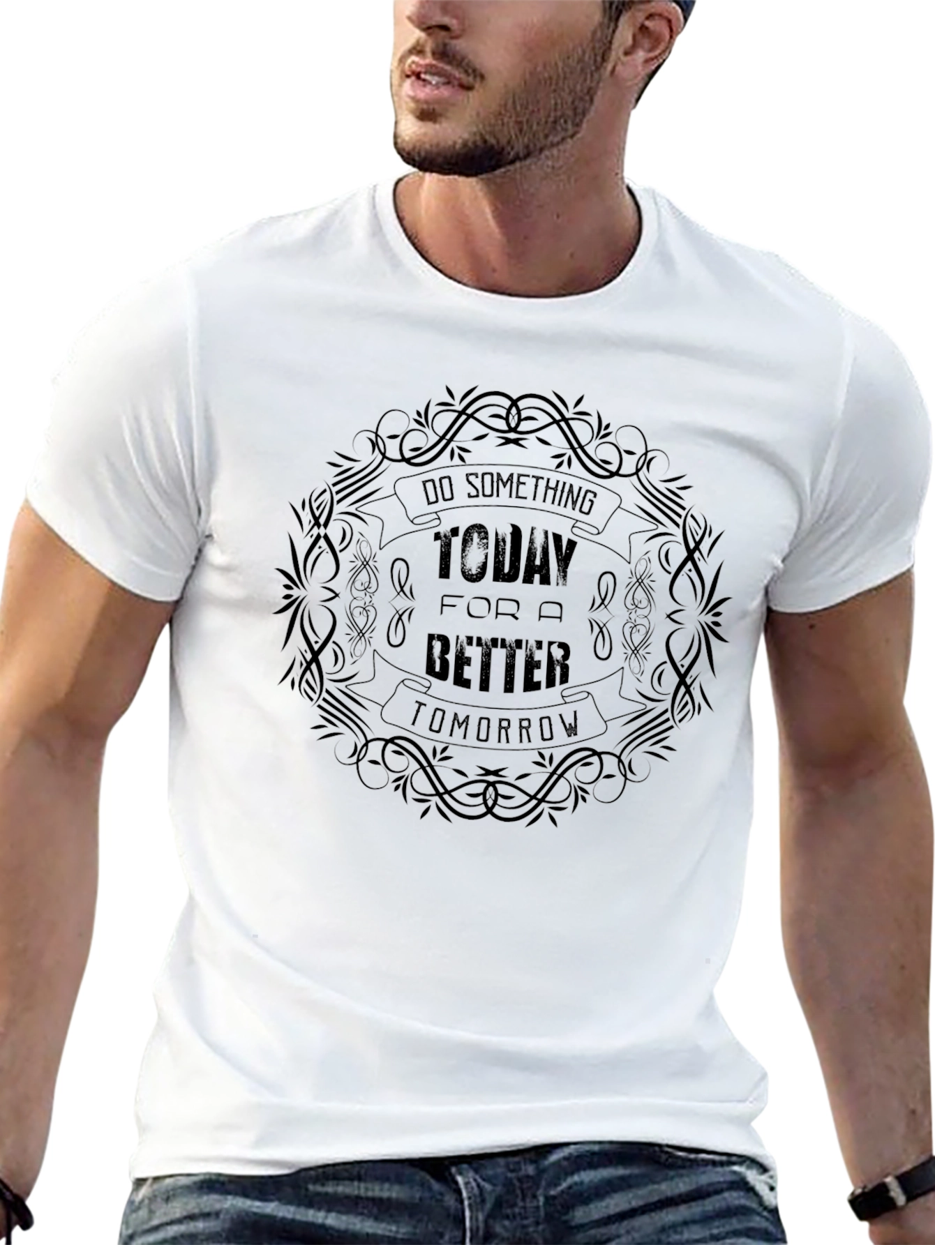 Motivational Black Graphic T-Shirt