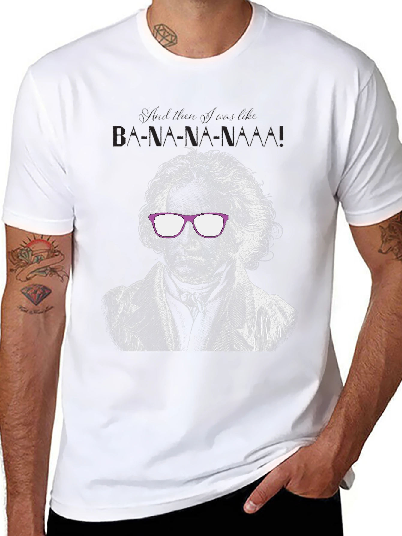 Beethoven Banana Funny Graphic T-Shirt