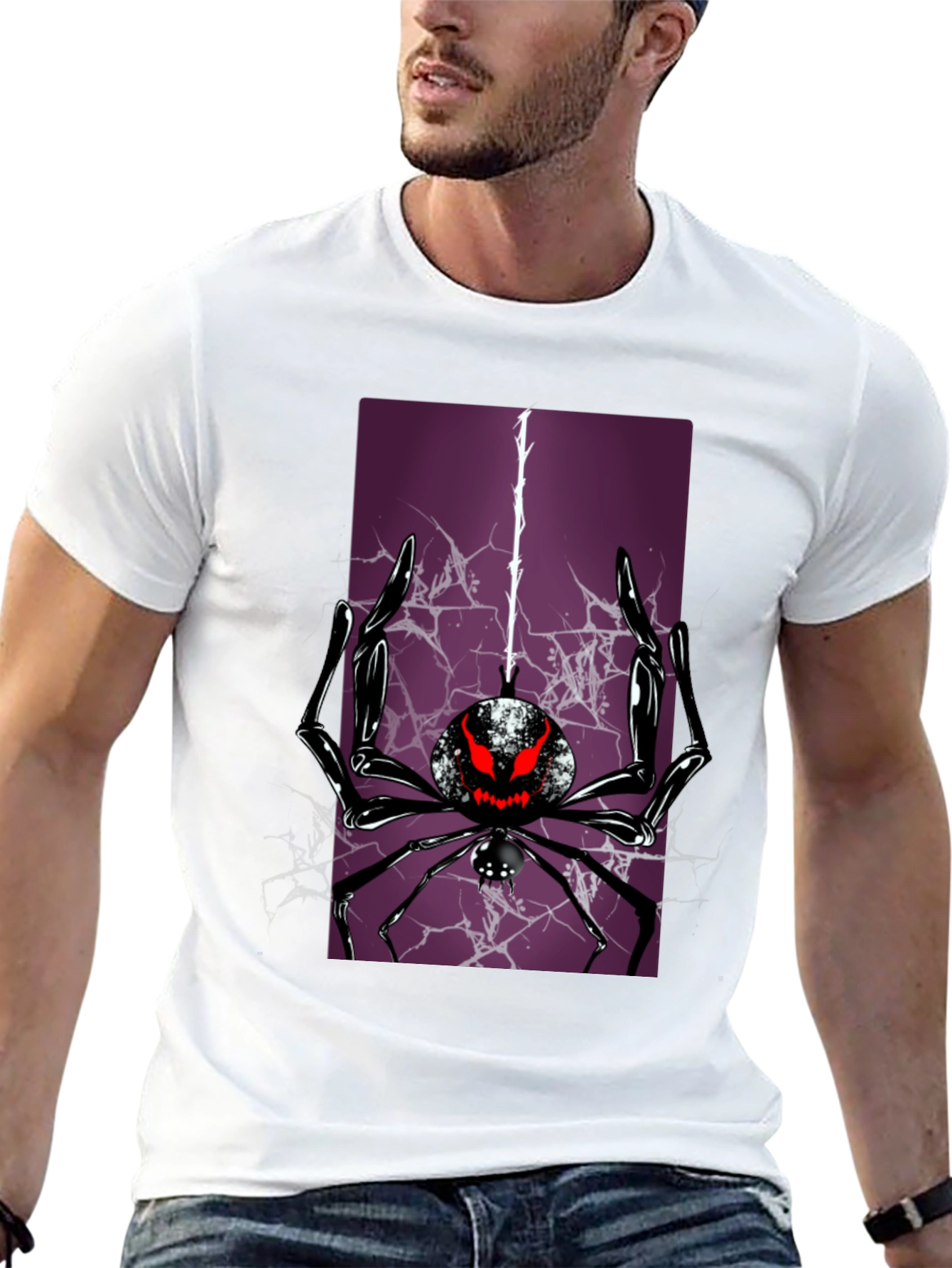 Spider Graphic T-Shirt - Black