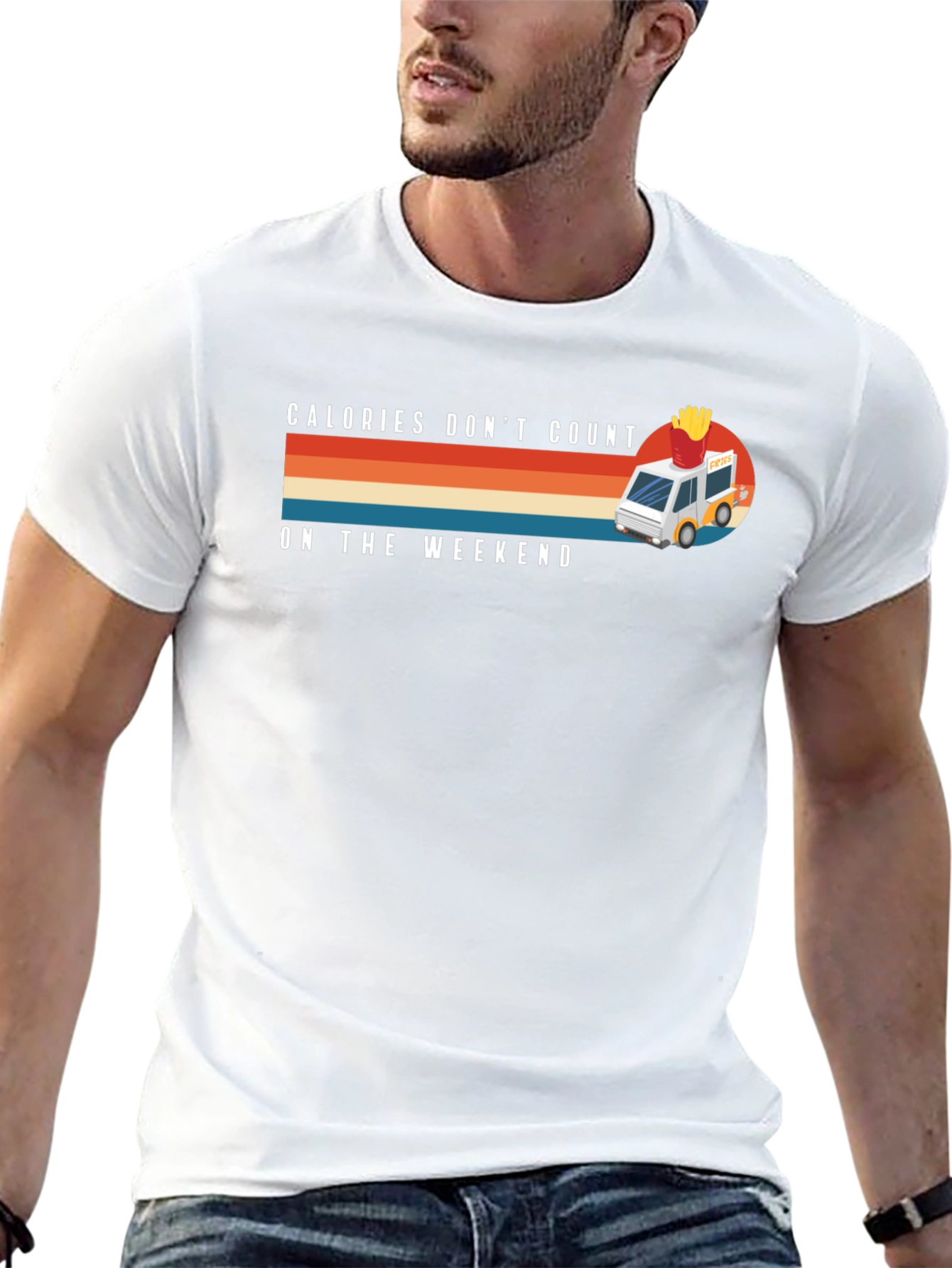 Calories Dont Count Weekend Black Graphic Tee
