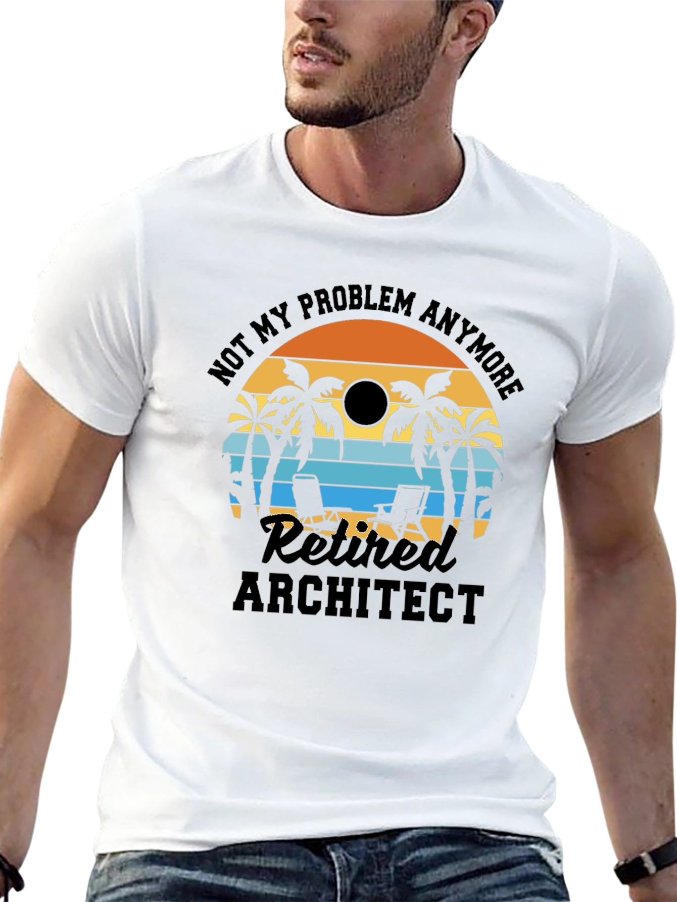 Retired Architect T-Shirt: Beach Life Edition