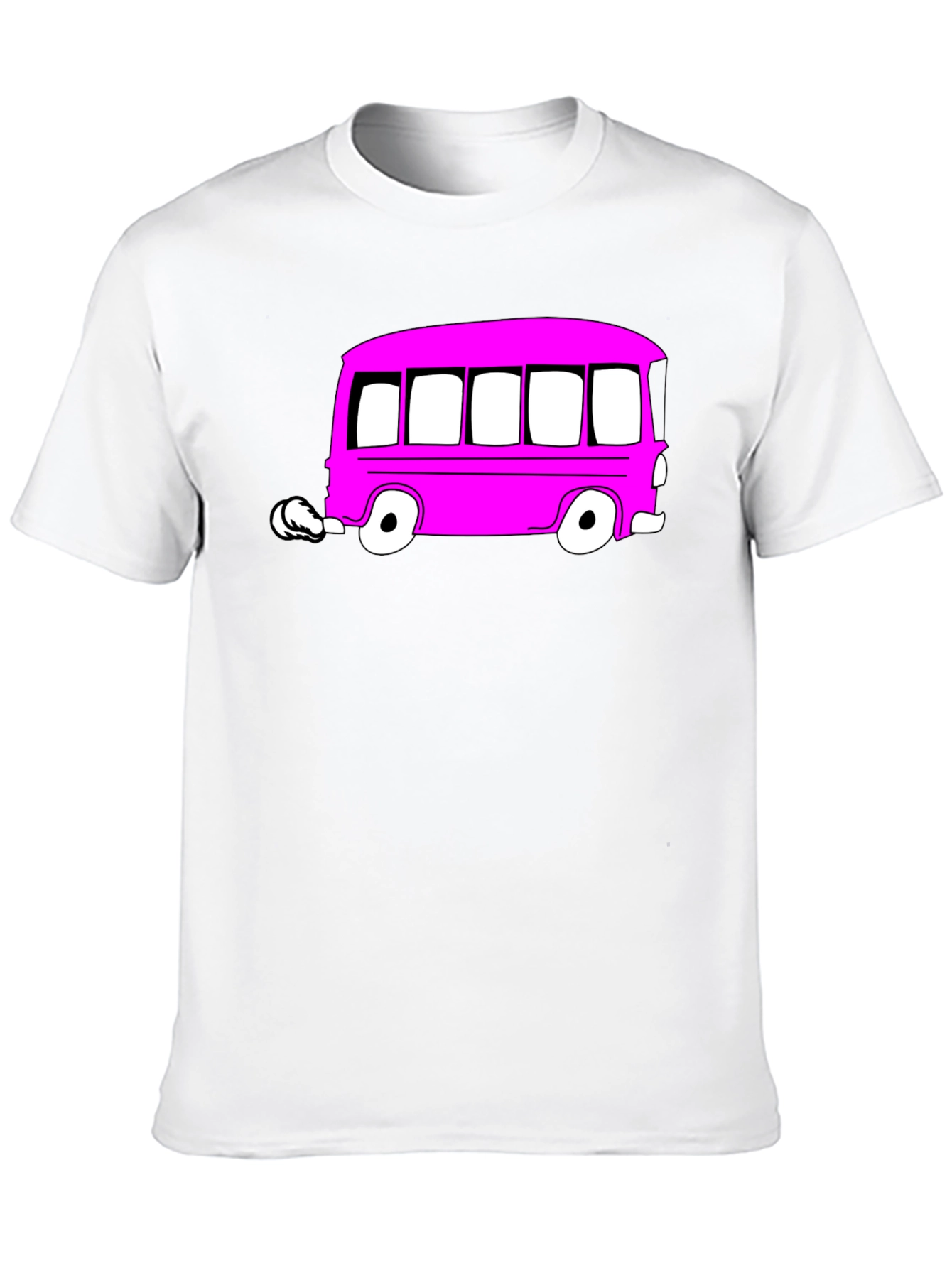 Pink Bus Graphic Tee - Funky T-Shirt