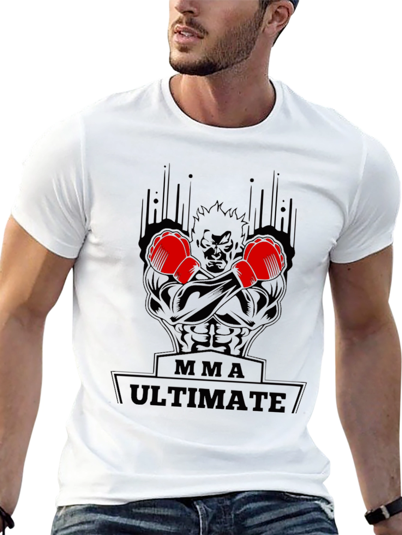 MMA Ultimate Black Graphic T-Shirt