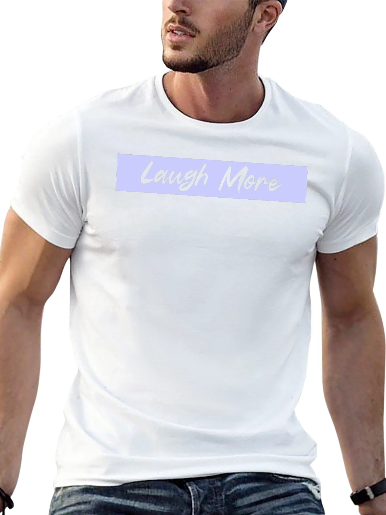 Laugh More Graphic Tee - Stylish Mens T-Shirt