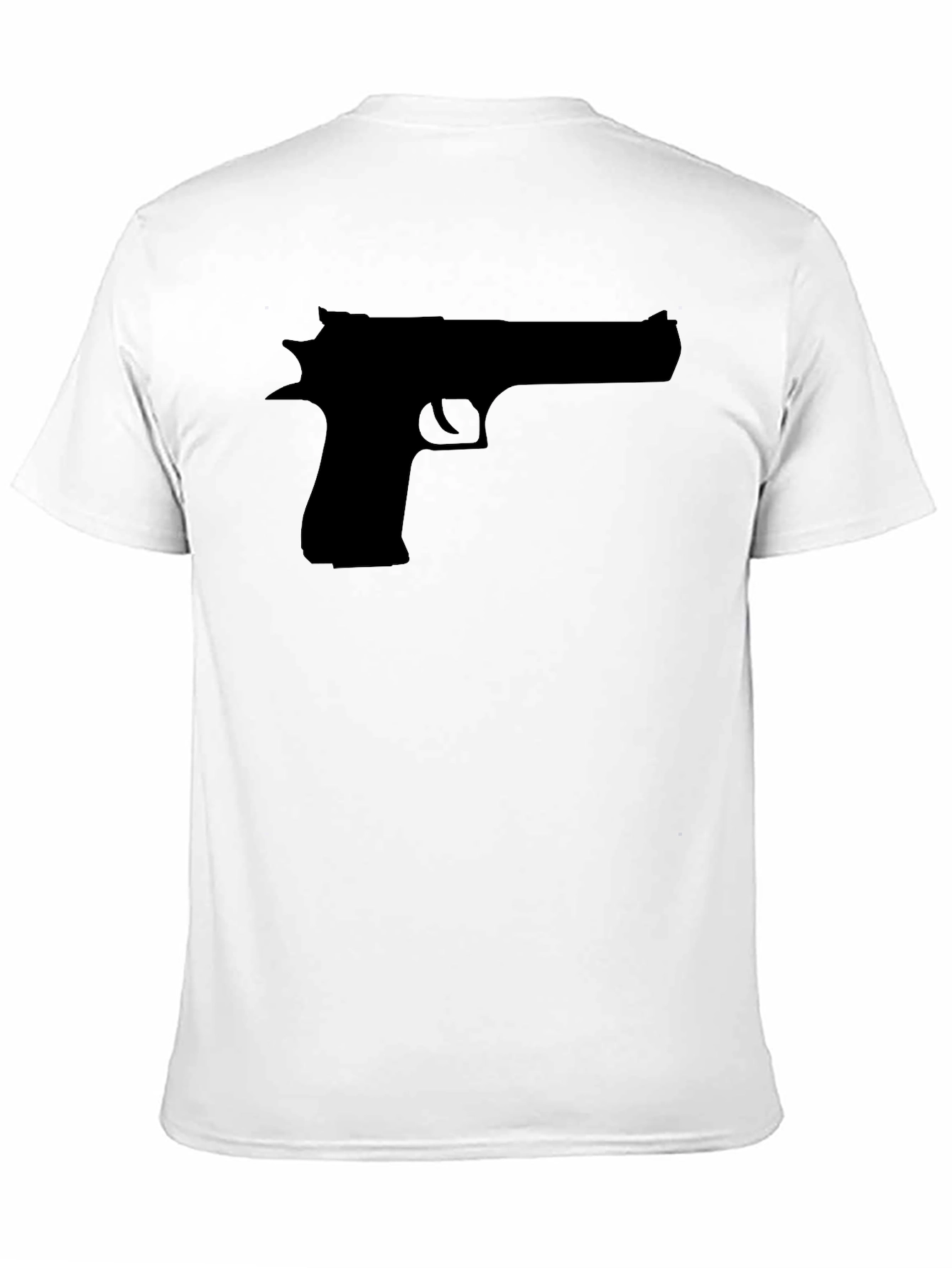 Gun Graphic Black T-Shirt - Edgy Design