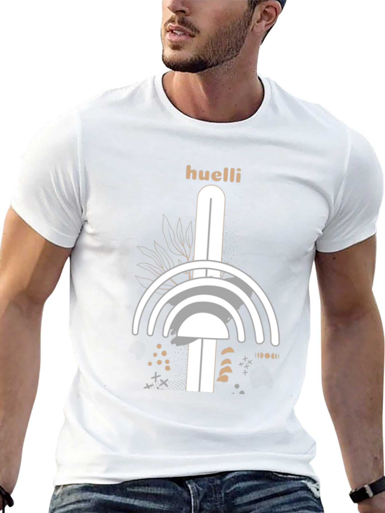 Huelli Graphic Tee - Abstract Modern Design