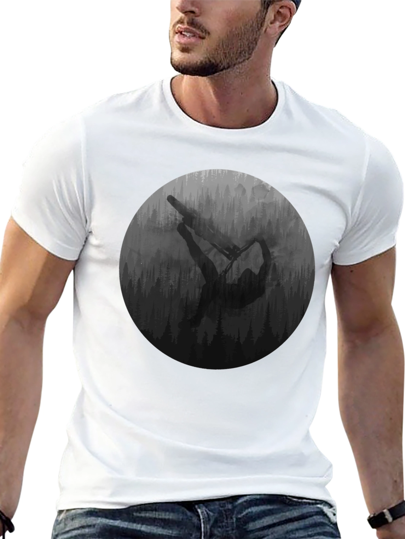 Mountain Biker Graphic Tee - Black