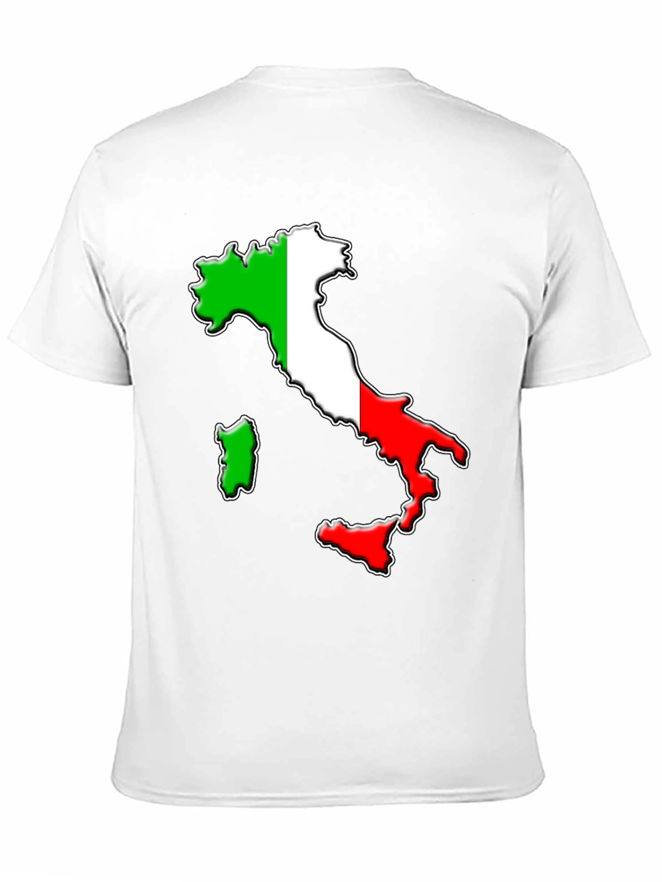Italian Flag Map Graphic T-Shirt