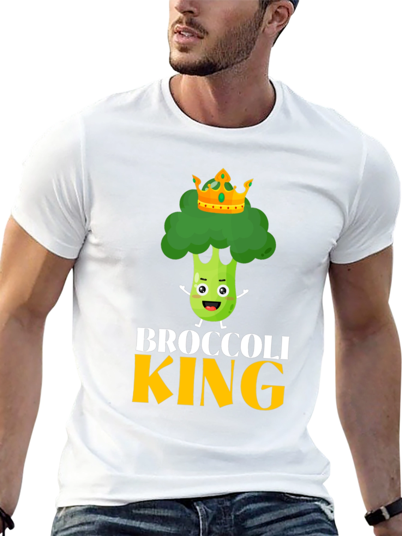 Broccoli King Funny Graphic Tee