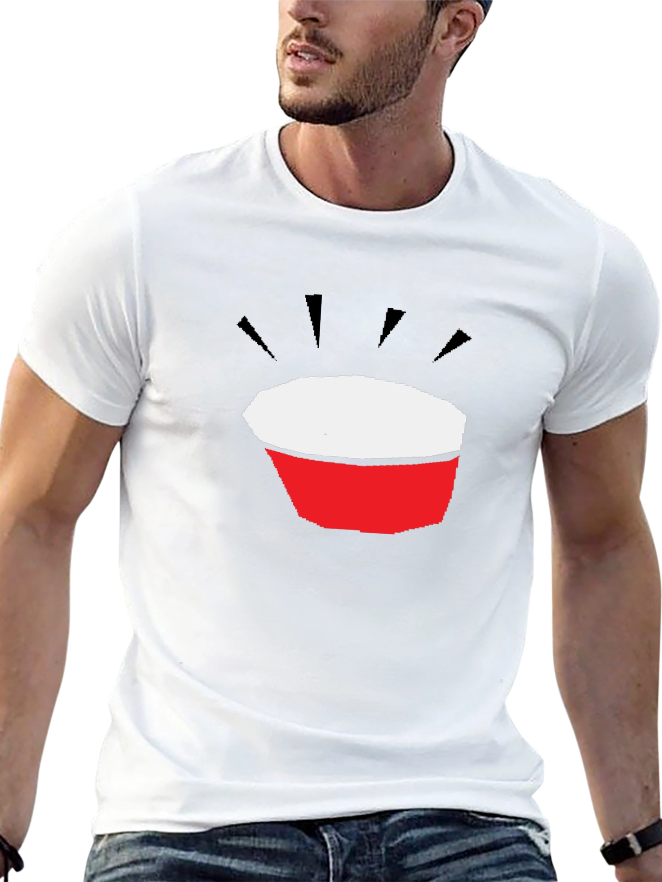 Abstract Bowl Graphic Black T-Shirt