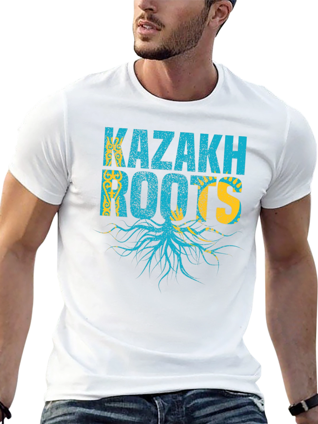 Kazakh Roots T-Shirt - Black Cotton Tee