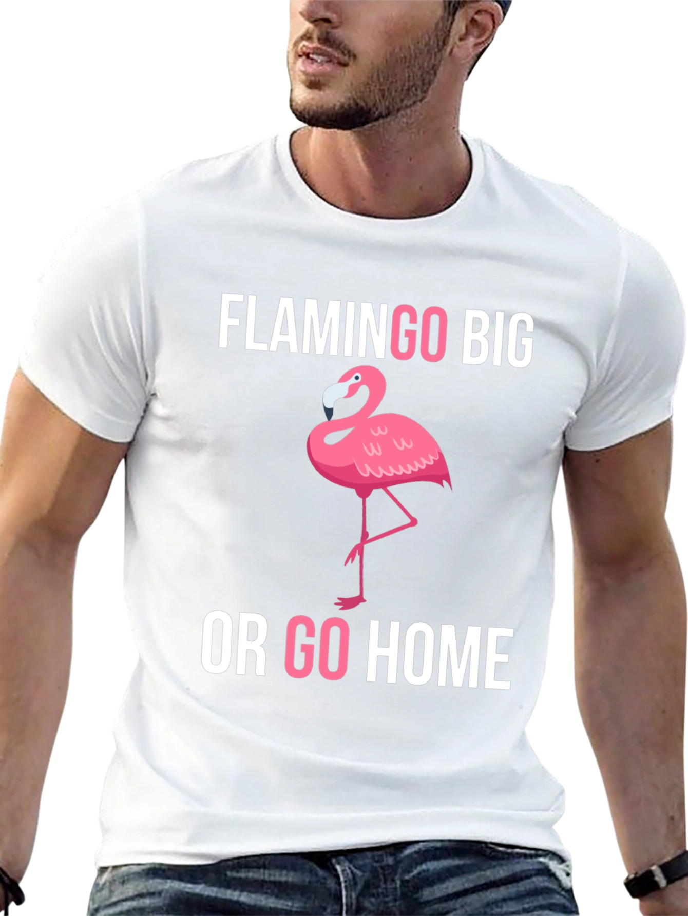 Flamingo Big or Go Home Graphic Tee