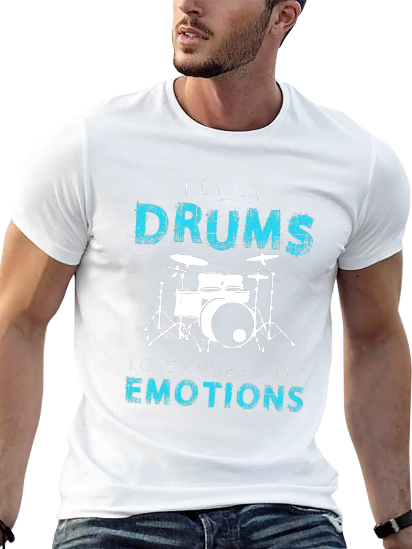 I Play Drums T-Shirt - Express Your Emotions