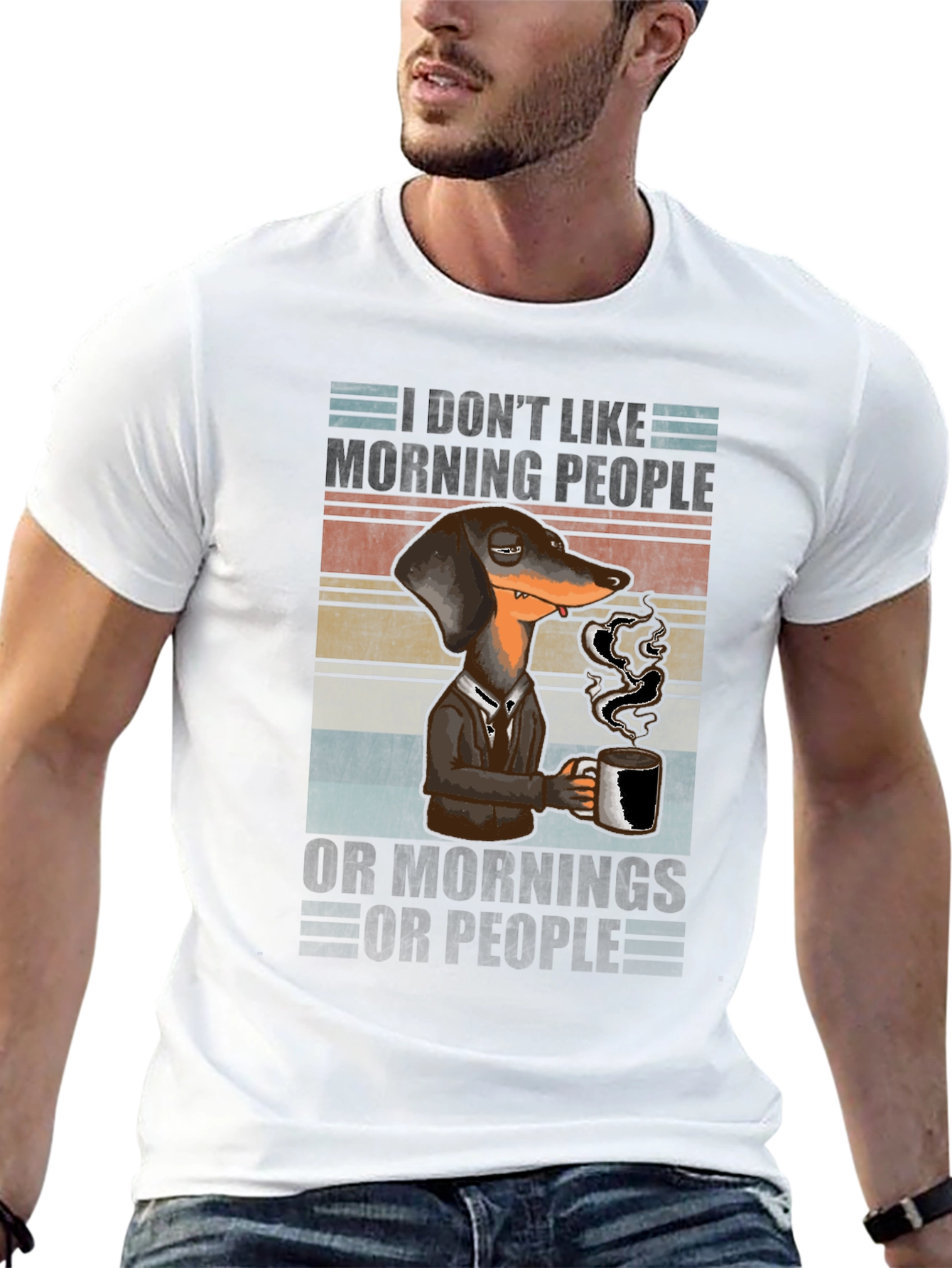 Funny Dachshund Coffee T-Shirt